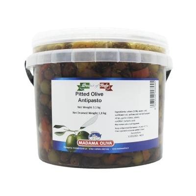 Madama Oliva Mixed Pitted Olives in Brine 3.1kgx2
