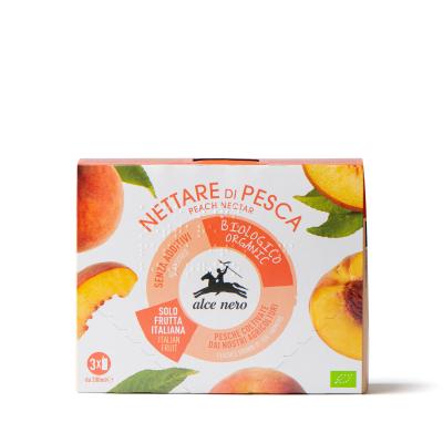 Alce Nero Org. Peach Nectar (3x200ml)x8