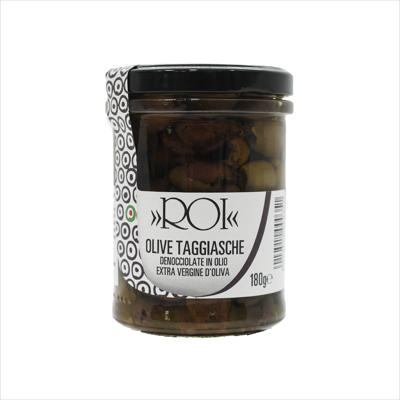 Roi Pitted Taggiasca Olives In Oil Jar 180gx12
