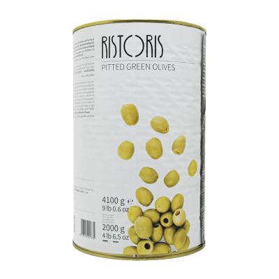 Ristoris Pitted Green Olives in Brine tin 4.1kg x3